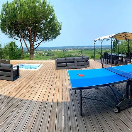 Monbazillac, Vue Exceptionnelle, Piscine, Jacuzzi 10-12 Pax Вилла Монбазйяк